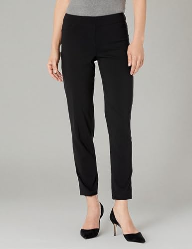 SLIM-SATION Women's Petite Wide Band Pull on Ankle Pants - Image 4