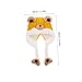 TOVINANNA Boys and Girls Winter Hat Hooded Scarf Knitted Beanie for Toddlers Frog Beanie Hat Soft and Cozy Protects Ears and Head Fashionable Winter Accessory Yellow