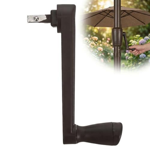 MHFOOU Patio Umbrella Crank Replacement Handle for Outdoor Cantilever Pole Parts Offset Sunshade, 0.31'' Square Connector Outdoor Umbrella Accessory - Easy to Install