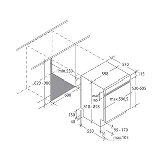 Candy Brava Lavastoviglie da incasso, Con Frontalino, 13 coperti, Classe E, 9 programmi, 46 dB, Connessa, Partenza Ritardata, AxLxP 81,8-89,8 x59,8x55 cm, Inox - CDSN 2D350PX