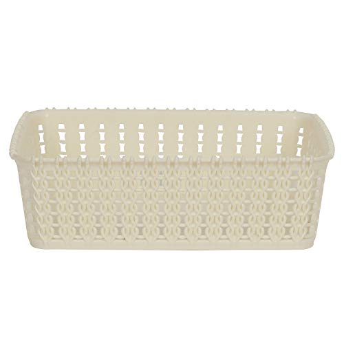 Cutting Edge Essentials Woven Storage Basket, Small, Off White (Set of 1)