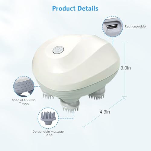 Masseur électrique pour cuir chevelu pour la douche et le spa à la maison - 4