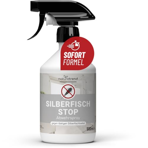 naturetrend Silberfisch Stop Spray 500ml - Effektives Silberfischmittel zur schnellen & langfristigen Abwehr I Effektives Mittel gegen Silberfische, Anti Silberfische Spray