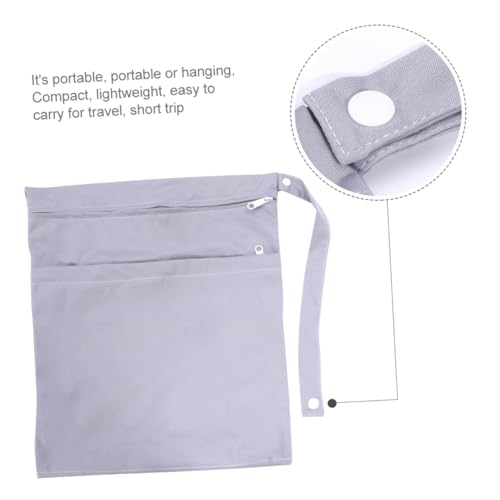Bolsa impermeable para pañales de bebé con dos cremalleras miniatura 3