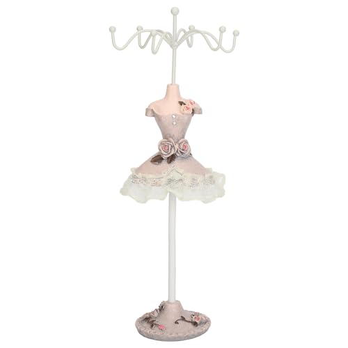 Jewelry Stand Holder, Model Princess Dress Earring Necklace Ring Displays Stand Mannequin Stand Hanging Jewelry Organizer for Girls Women (Type 1)