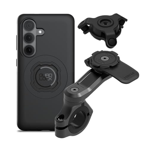 Image of Quad Lock Motorcycle Handlebar Mount PRO Kit with Vibration Dampener and MAG Phone Case for Samsung Galaxy S26