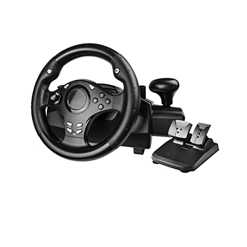 GUOQING Simulation avec pédales au Sol Volant de Jeu d'ordinateur/Simulateur de Conduite de Voiture Avion d'entraînement/École d'essai/Vibration Siège Simulation de Course (Size:Black Laptop PC) Cover