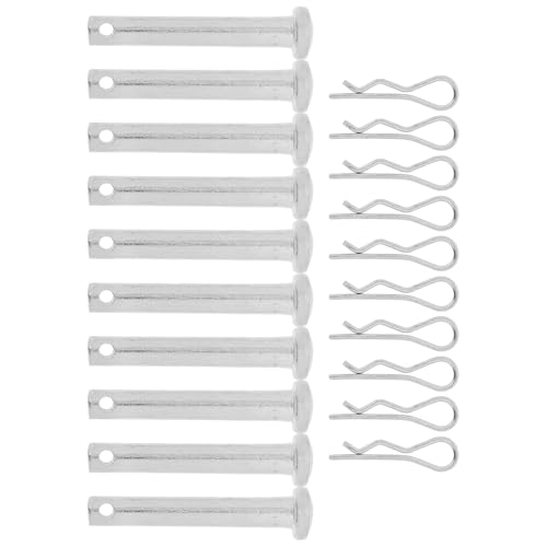 IWOWHERO 10 ensembles Goupilles Cylindriques Métalliques avec Ressort pour Fixation Échafaudage Broches de Verrouillage Durables Garantissant une Connexion Sécurisée Assemblage Rapide des