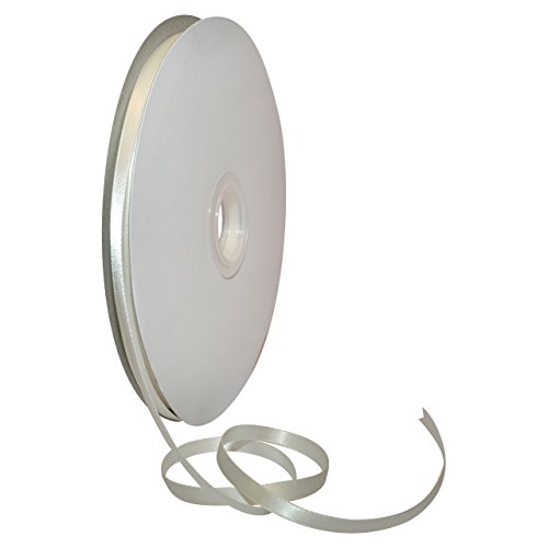 Image of Morex Ribbon Double Face Satin Ribbon, 1 /4 inch by 100 yd., Antique White