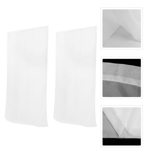 Cortinas transparentes de 2 piezas de poliéster para luz natural en salón 8