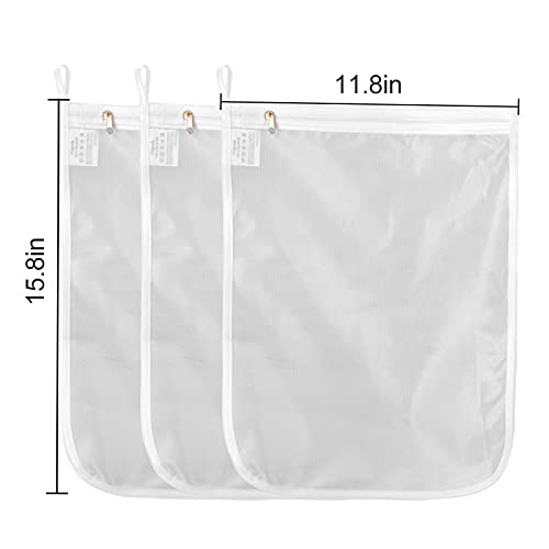 GOGOODA Delicates Laundry Bags, Fine Mesh Wash Bag for Lingerie, Underwear, Bra, Silk, Socks with Hanging Loop