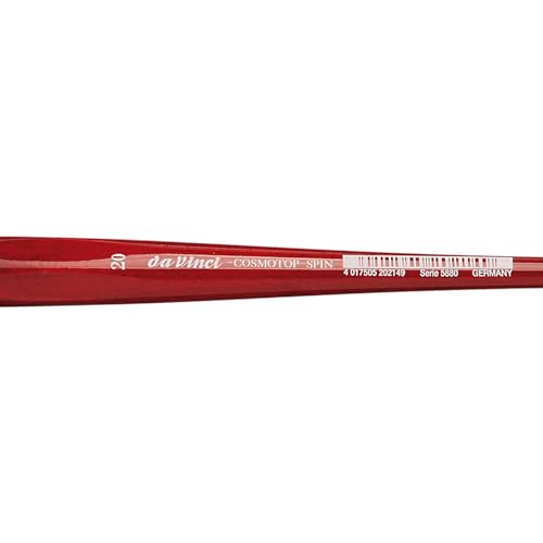 Image of da Vinci Watercolor Series 5880 CosmoTop Spin Paint Brush, Flat Synthetic with Red Handle, Size 20 (5880-20)