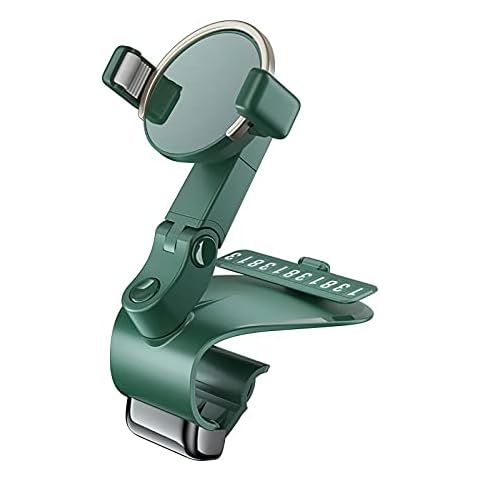 QIANYU Car Phone Holder Mount,Universal Dashboard Cell Phone Holder Clip, Adjustable 1200 Degree Free Rotation Car Phone Mount(Color:green) Cover