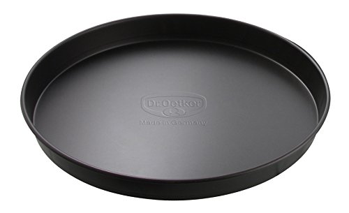 Dr. Oetker Pizza- & Kuchenblech Ø 28 cm, Backblech für saftigen Kuchen & knusprige Pizza, Kuchenform aus Stahl mit Antihaftbeschichtung, Menge: 1 Stück