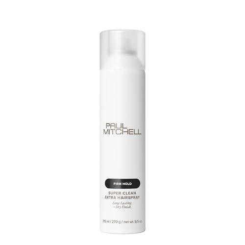 Paul Mitchell Super Clean Extra Hairspray, Long-Lasting, Firm Hold + Dry Finish, For All Hair Types, 9.5 oz