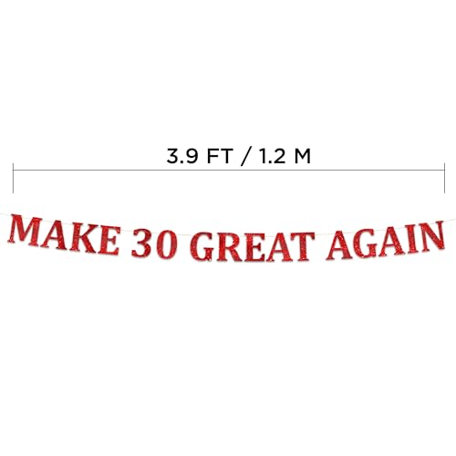 Image of Pre-Strung Glitter Banner - Funny 30th Birthday and Anniversary Decorations for Men and Women - Party Supplies and Gifts