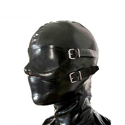 Latex Head Cover leather Rubber HeadMask All Inclusive Latex Hood for Cosplay Party Club Wear