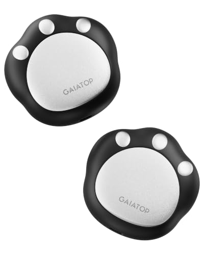 Gaiatop Calentadores de manos recargables, paquete de 2 piezas, diseño bonito en forma de pata de gato, 3 niveles, calentador de bolsillo eléctrico magnético, reutilizable, portátil, para manos