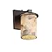 Justice Design Group ALR-8771-10-MBLK Alabaster Rocks! Collection Dakota 1-Light Wall Sconce