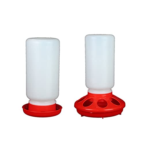 DRAGONRUN Chick Waterer and Feeder Automatic Poultry Waterer Food Containers for Chickens Birds Pigeons Quails