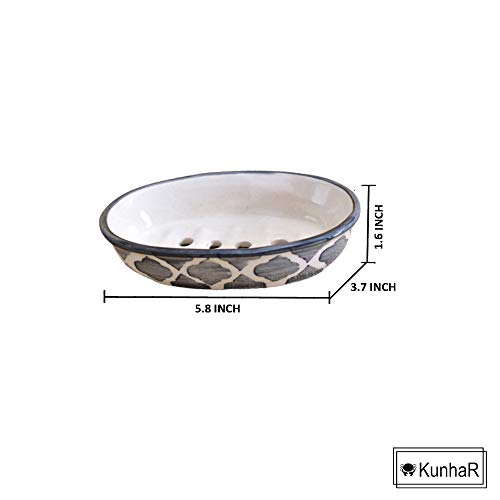 Image of Ceramic Soap Dish Holder, Ceramic Soap Dish Tray Holder