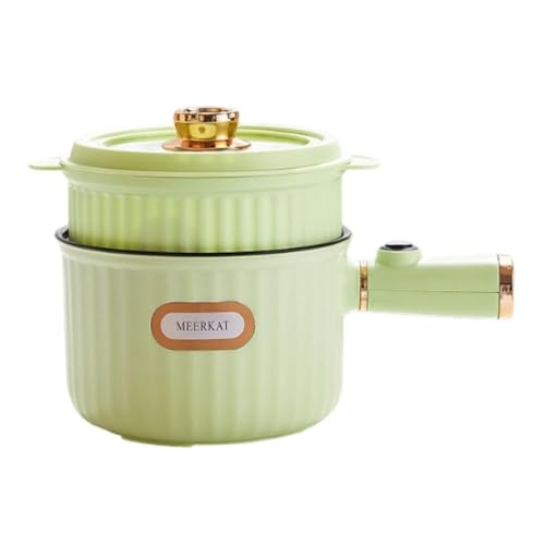 AOPIPI 多機能炊飯器、高温で自動的に電源が切れる、均一な加熱、少量のインスタントラーメンやお粥を調理、低電力ノンスティック (単鍋+PP蒸し器,B)