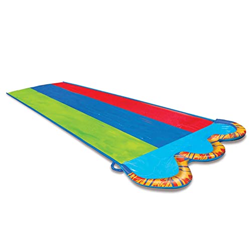 BANZAI Triple Racer Water Slide - Kid's Multicolor Sport Water Play Sprinkler - Fun, Adventurous