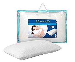 Image of EMERALD PILLOW Polyester Memory Foam 55 Density Neck & Back Support Bed Sleeping Pillow with Removable Zip Cover (18'' x 27'' , White , King Size)
