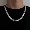 Zuofan Men Cuban Chain Necklace, 5mm, 20" Length, Silver Chain Men, Stainless Steel Neck Link Chains for Men Man Women Boys Kids #2