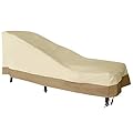 Vanteriam Patio Chaise Lounger Cover, Heavy Duty Waterproof 600D Oxford Fabric Outdoor Furniture Lounge Chair Cover for All Weather Protection, Large Size W29.5''x D78''x H32''/14''
