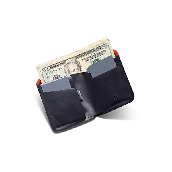 Bellroy Apex Note Sleeve – (Voorgevormde leder vouwportemonnee met RFID-bescherming) - Onyx