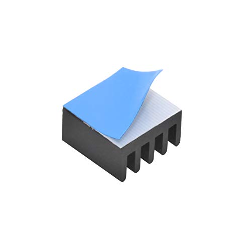 30pcs Aluminum Heatsink 8.8x8.8x5mm / 0.35x.035x0.2 inches with Thermal Conductive Adhesive Tape for Raspberry pi Electronic Chip MOS IC Diode Triode Cooling Heat Dissipation