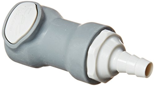 Colder NS4D17004 Polypropylene/ABS Tube Fitting, Coupler, Shutoff, In-Line, 1/4