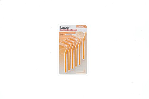 LACER - Cepillo Interdental Angular Suave 6 Unidades, Mango Angulado, Máxima Eficacia, Filamentos Tynex, Previene y Elimina la Placa Bacteriana, Cerdas Suaves