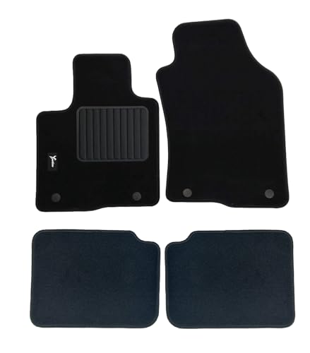 Tappetini Moquette Lancia Ypsilon 2024 - Set Completo Nero Per Versioni Ibride