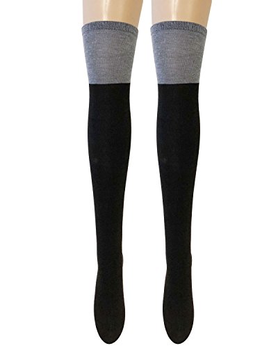 Wrapables® Two-Tone Women's Knee High Boot Socks