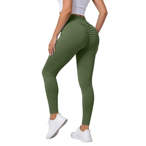 Pantalon de sport extensible taille haute anti-glisse pour fitness et yoga