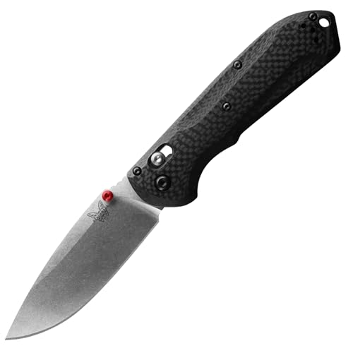 Benchmade - Freek Outdoor EDC Knife, Drop-Point Blade with Carbon Fiber Handle (560-03)