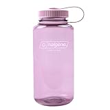 Nalgene Sustain Tritan BPA-Free Water Bottle Made with Materials Derived from 50% Plastic Waste, 32 OZ, Wide Mouth, Cherry Blossom