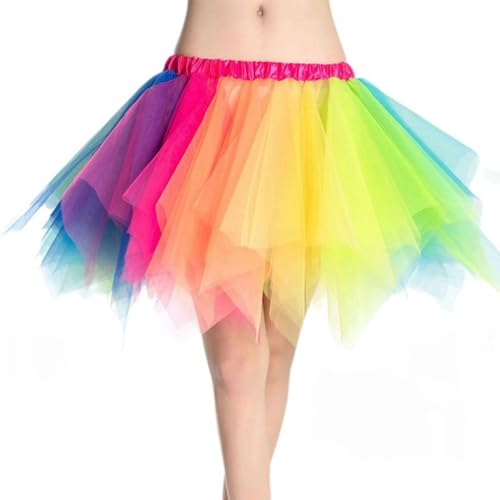 Honeystore Women's Short Vintage Ballet Bubble Puffy Tutu Petticoat Skirt