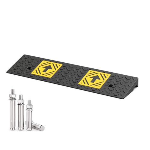 Kerb Ramps, Heigh Door StepRamp, Curb Ramp For Cars, Rubber Kerb Ramps, Usadas en Escenarios Variados como Hogar, Negocios, Fábrica, Bordillos Altos en la Calle, etc. (100x25x6 cm) miniatura 1