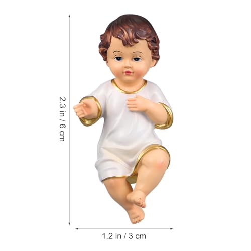 Figuras religiosas niño Jesús en resina 4 piezas miniatura 2