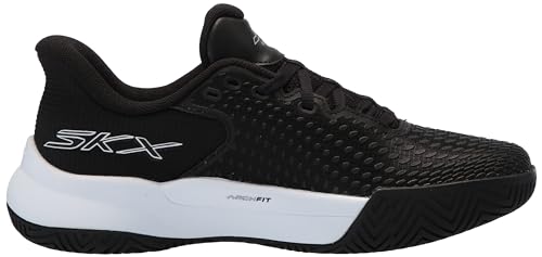 Skechers Women's Viper Court Elite, Black/White, 9.5