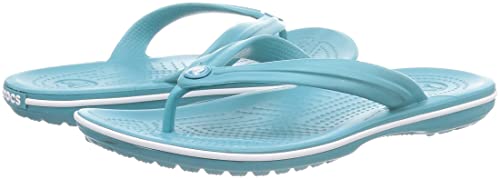 Image of Crocs Unisex's Crocband Flip Flops, Turq Tonic, 45-46