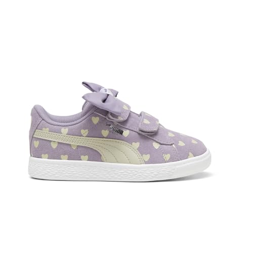PUMA Kids Girls Suede Classic Lf Re-Bow Slip On Sneakers Shoes Casual - Purple - Size 3.5 M