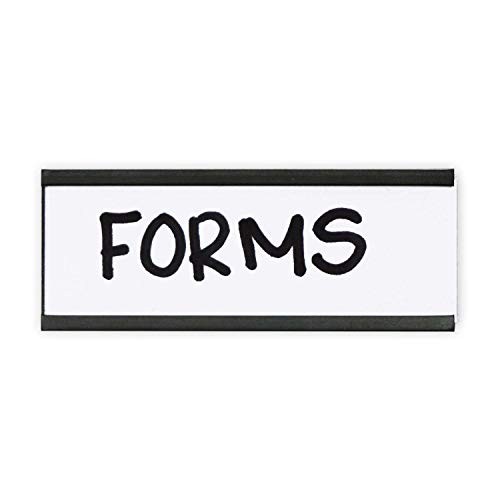 Smartsign Magnetic 'C' Channel Label Holders For Metal Racks And Shelves | 0.75" X 2" Pack Of 25 #TOP4