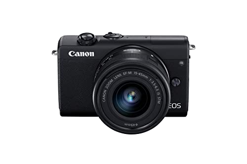 Image of Canon EOS M200 Mirrorless Camera, EF-M 15-45mm f /3.5-6.3 is STM Lens, 24.1 MP, 16 GB Memory Card