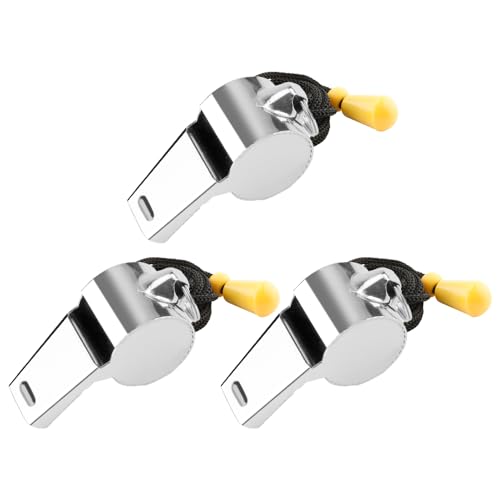 Image of Bsofing Whistle, Coaches Whistle with Lanyard, Whistle for Coaches, Whistle for Teachers, Stainless Steel Sports Whistles, Loud Crisp Sound Whistles Great for Coaches, Referees, and Officials