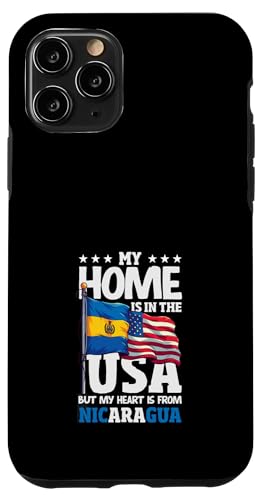 My Home Is The USA But My Heart Is From Nicaragua �X�}�z�P�[�X iPhone 11 Pro �p