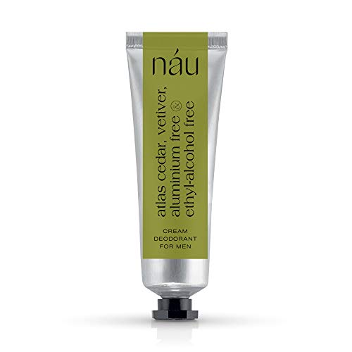 nau Cream Deodorant for Men - Refresh, Prevent Odor, Sweat Control, Hypoallergenic - Rice Bran Oil, Tapioca Starch, Zinc Oxide (1.69 fl oz)